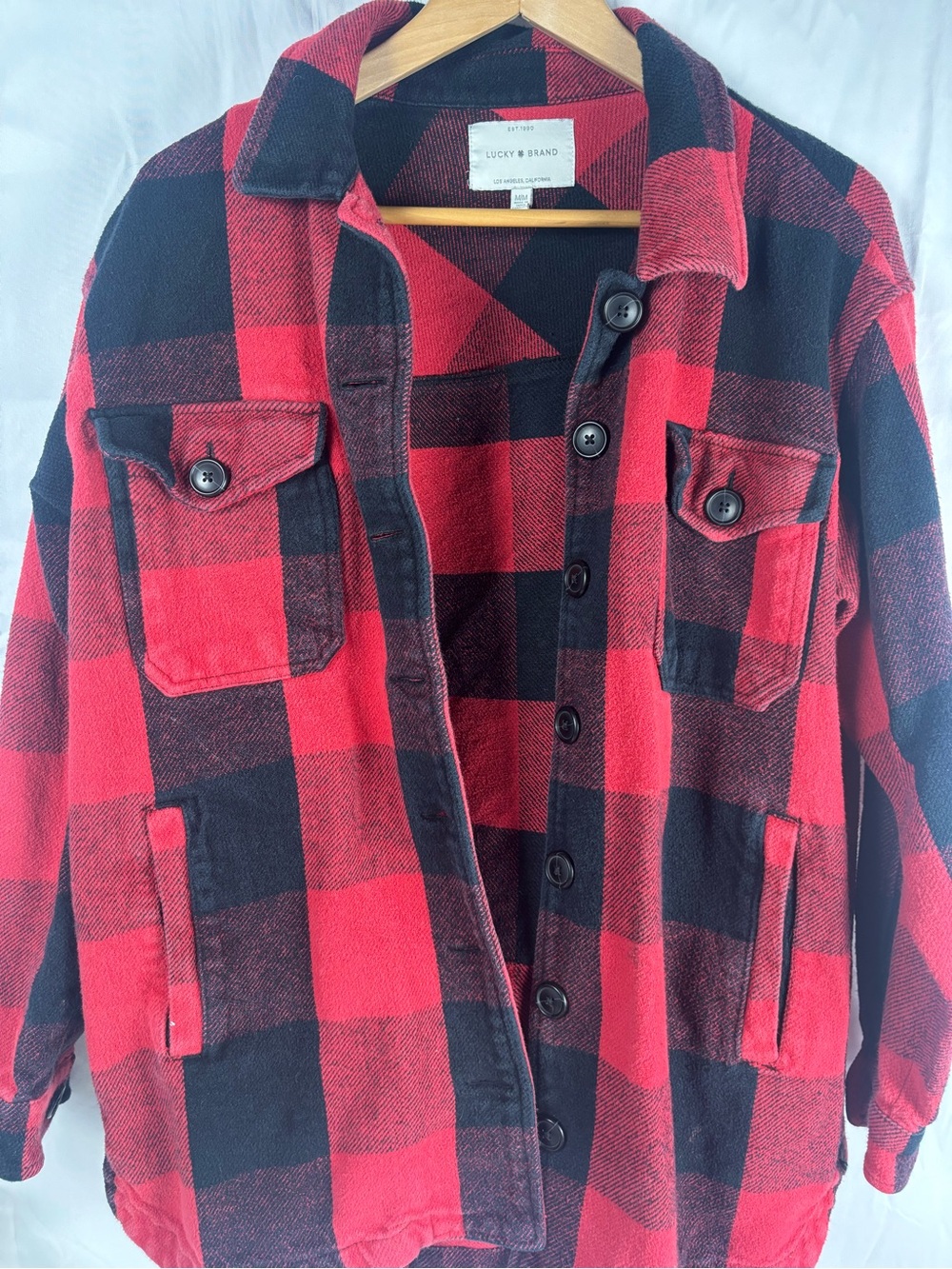 Lucky Brand Women’s Red & Black Buffalo Plaid Jacket